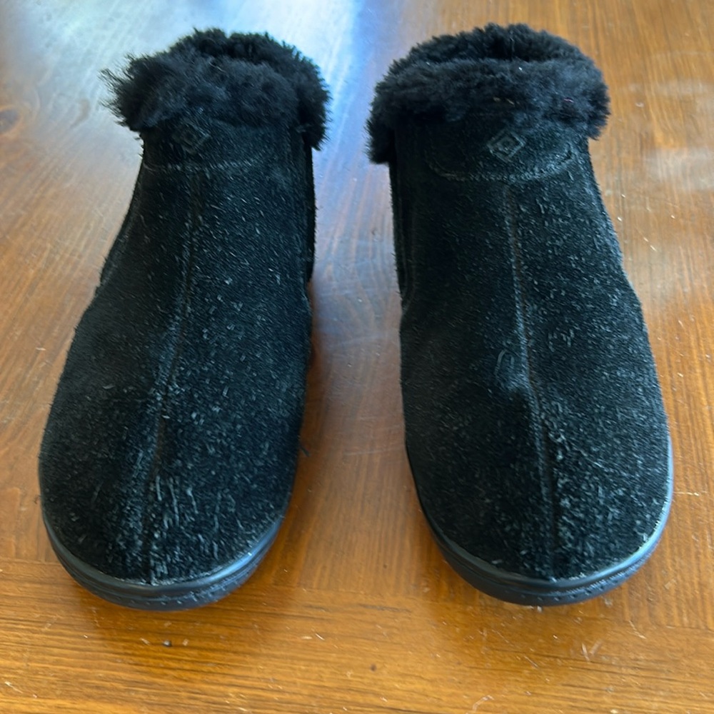 DREAM PAIRS Women's Sheepskin Fur Winter House Slippers Black size 5.5-6